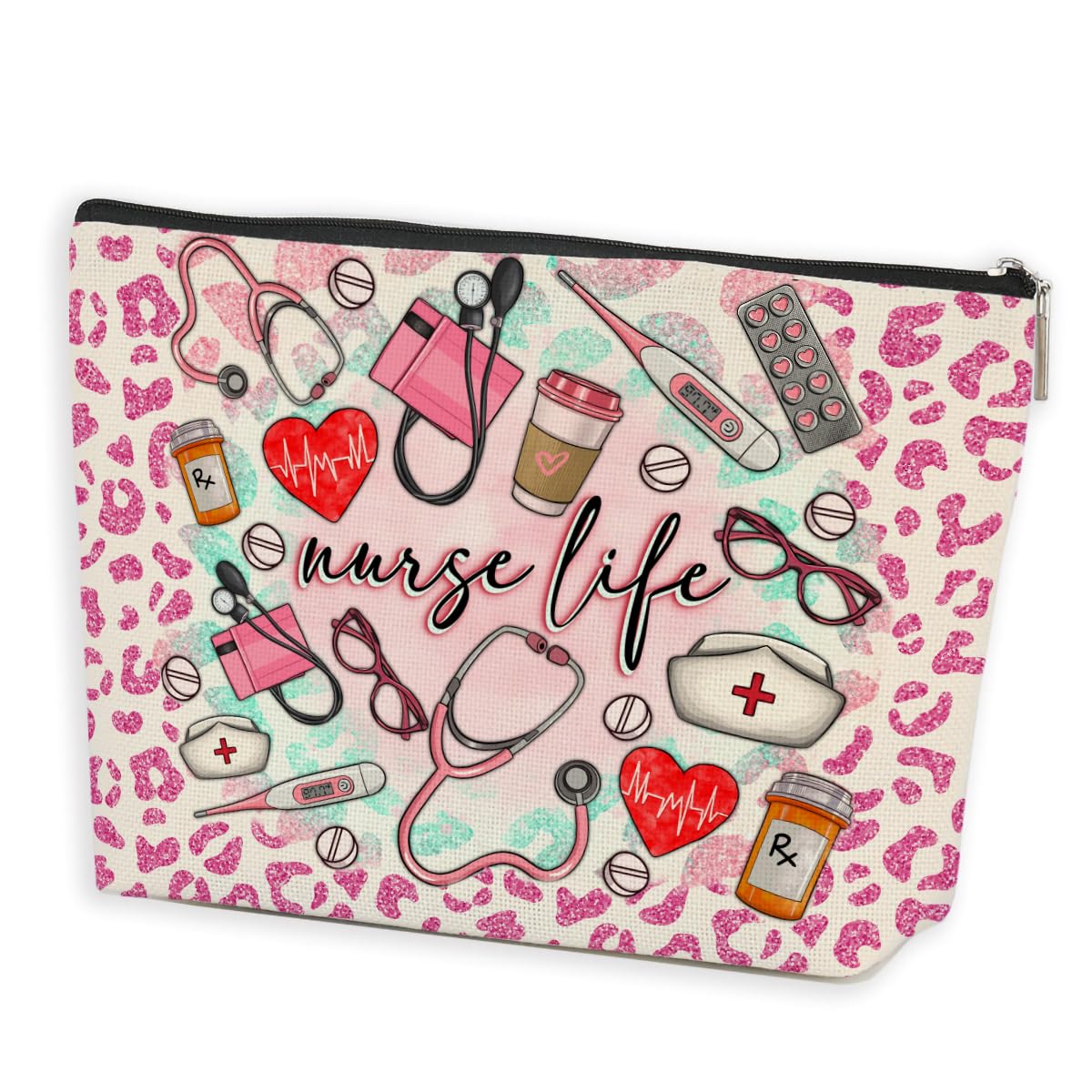 Nurse Accessories for Work Nurse Makeup Bag Nursing Student Cosmetic Bag Nurse Gifts Nurse Accessories Nurse Day Graduation Birthday Nurse Appreciation Gifts for Women LPN ICU RN Nurse Practitioner