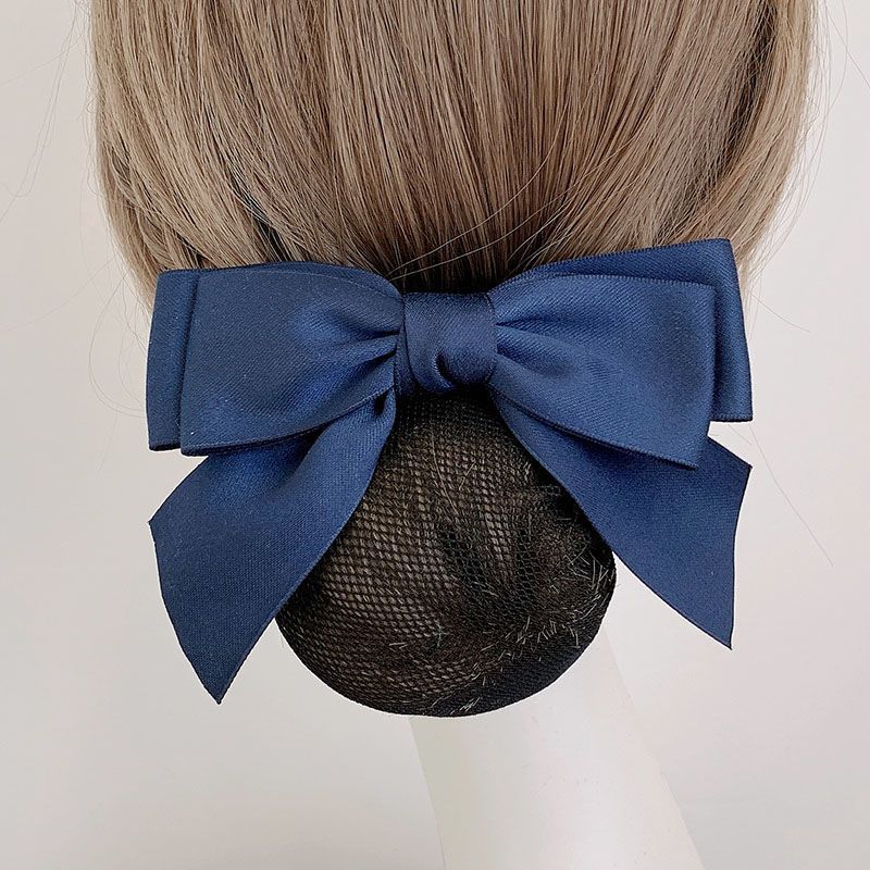 Nurse Hairnet with Bowknot - Chic Houndstooth Design