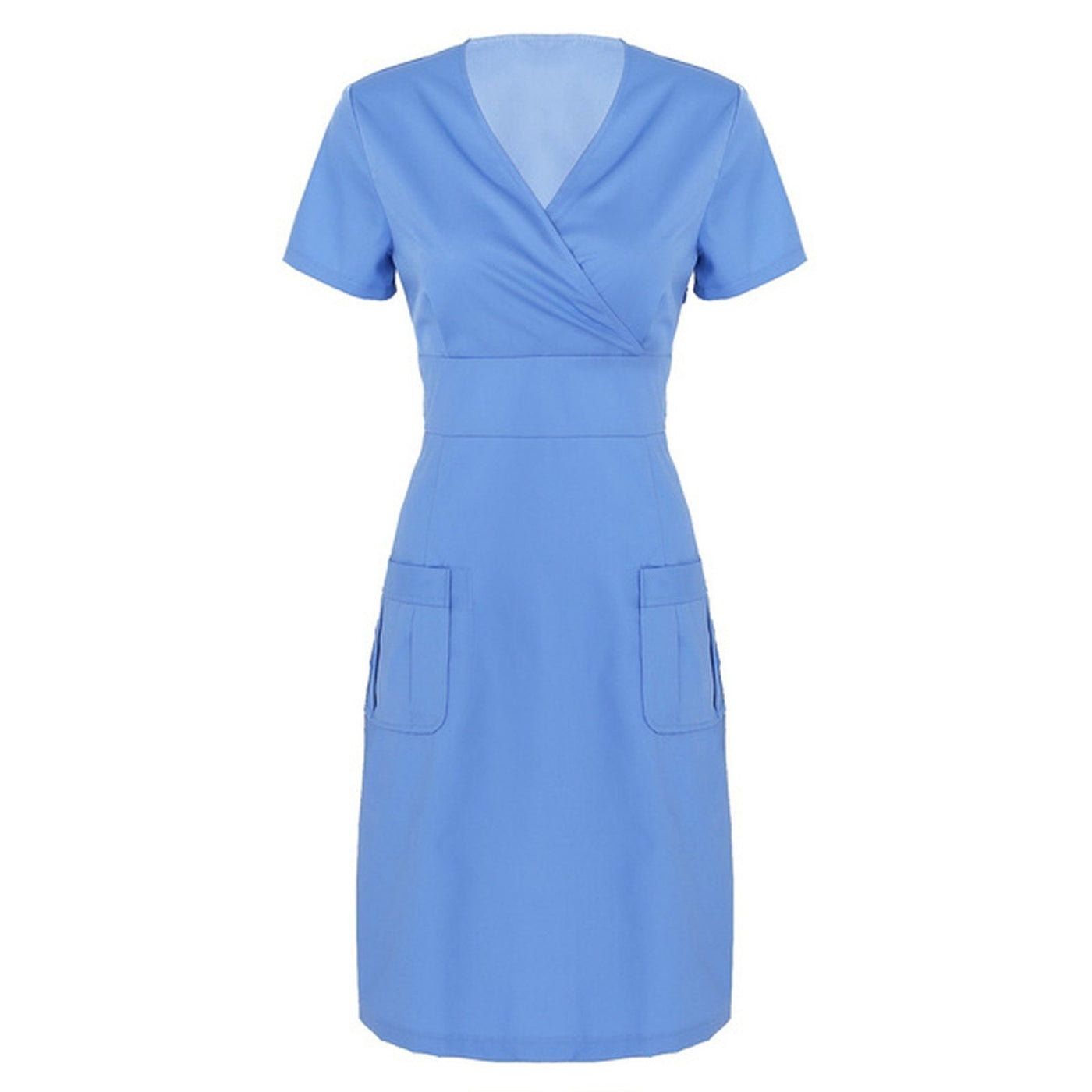 Women's Short-Sleeved V-Neck Nurse Uniform Dress – Hope Nurses