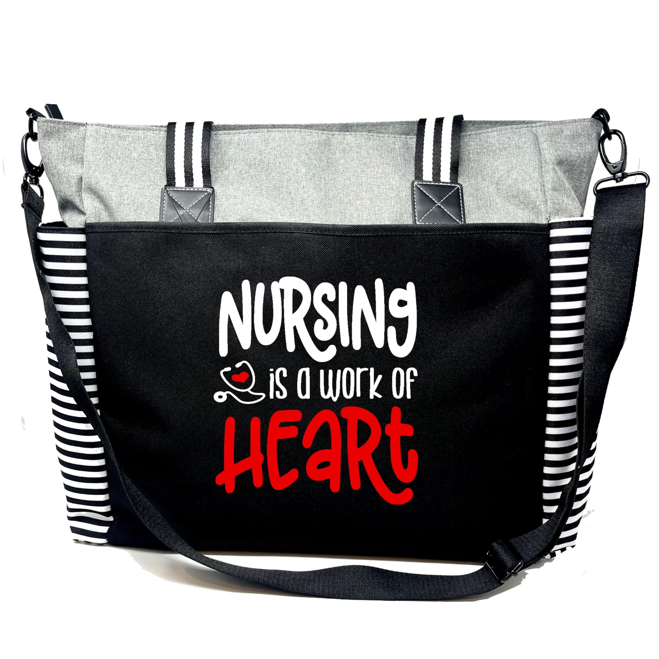Brooke & Jess Designs Nurse Laptop Bags and Totes for Work - Medic Tote Clinic Bag for Nursing Students CNA Bags RN Bags Nurse Gifts for Women Graduation