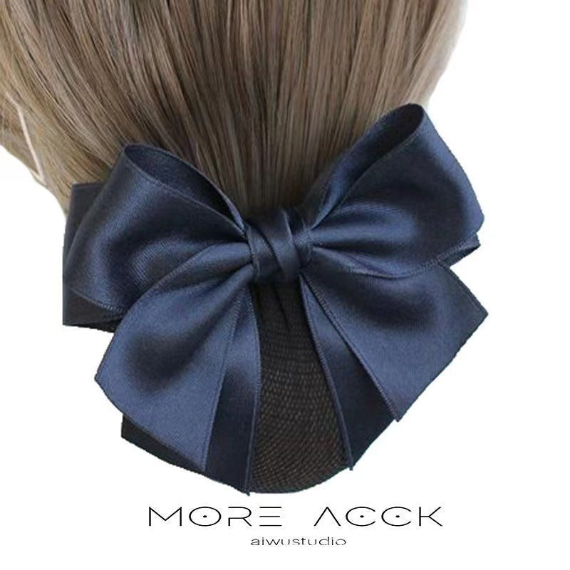 Nurse Hairnet with Bowknot - Chic Houndstooth Design