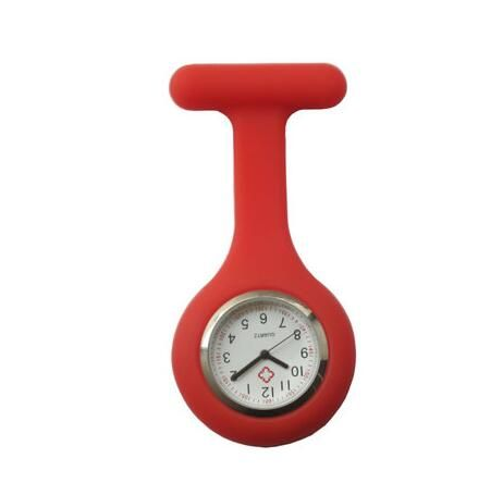 Silicone Nurse Watch with Plastic Pin and Case