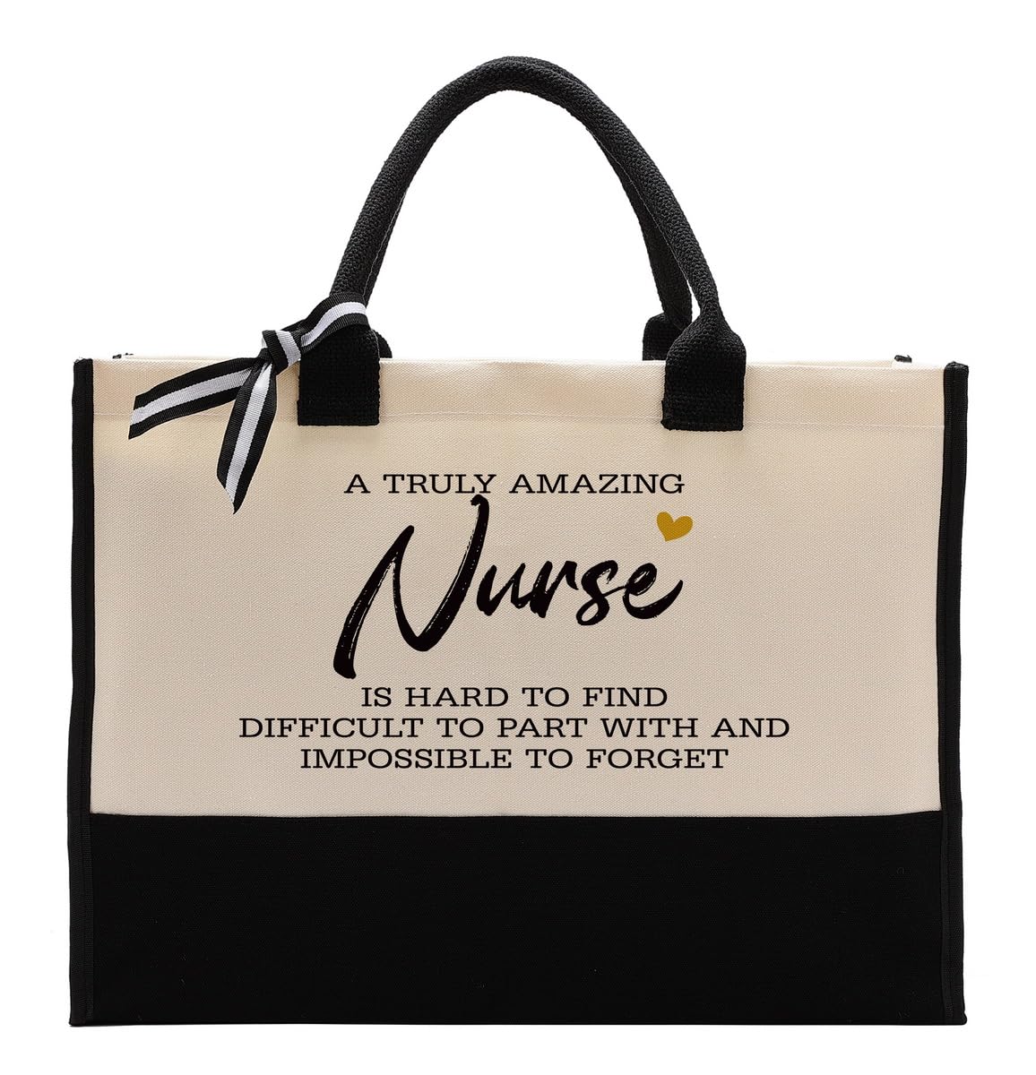 EDCTO Canvas Bag Gift for Nurse Cotton Canvas Tote Bag Thank You Gift for Nurse Canvas Tote Bags for A Nurse Womens Weekend Bag Reusable Grocery Bags A Truly Amazing Nurse is Hard To Find