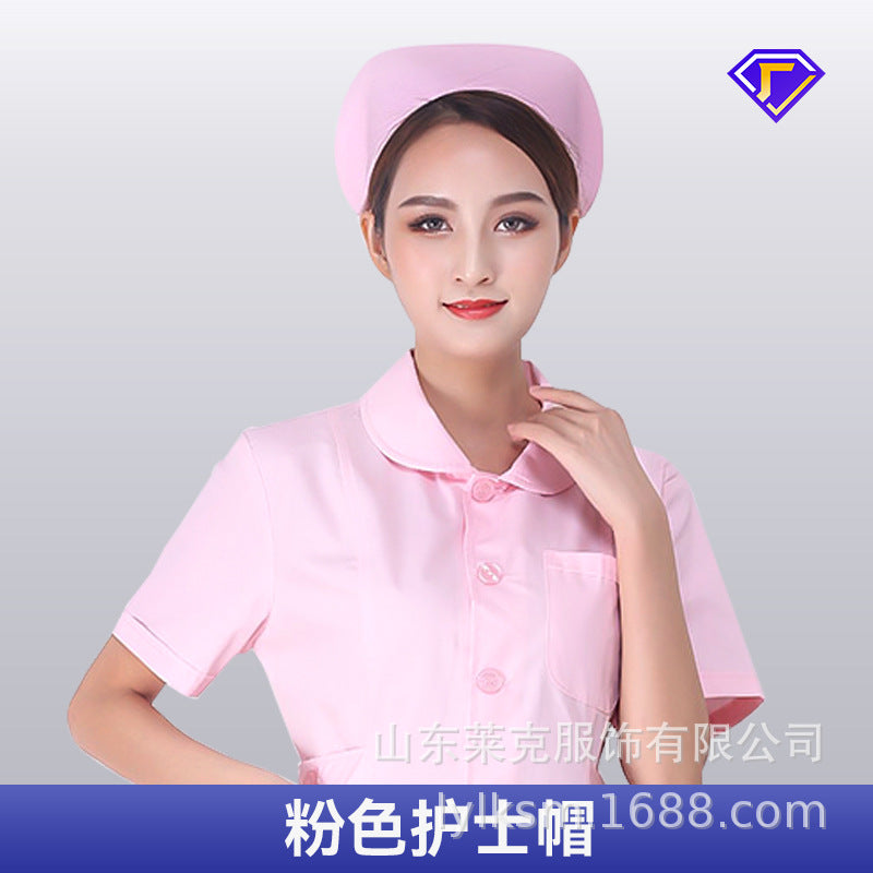 "White Nurse Hat with Blue Tail for Clinics and Schools"
