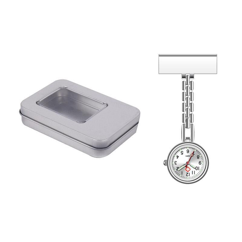 Metal Nurse Watch with Luminous T-Shape Design